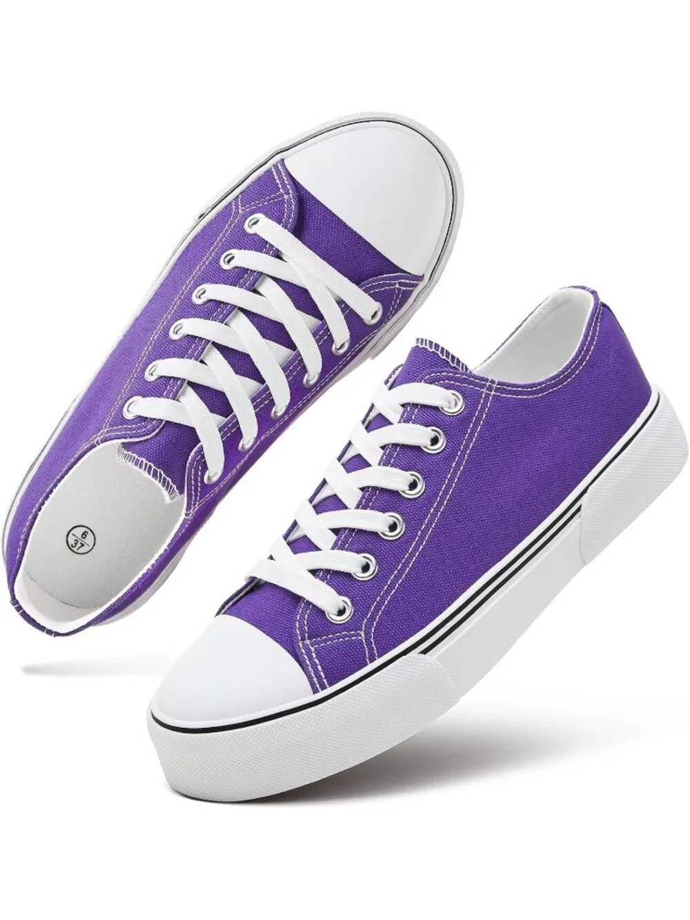 Women's Full Black Lightweight Low Top Canvas Slip On Casual Fashion Sneakers
